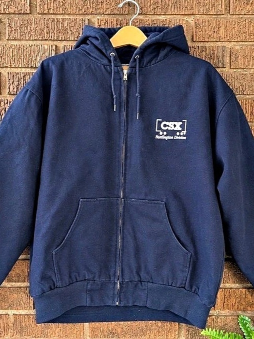 CSX Railroad Huntington Division Workwear Quilted Jacket 2XL Navy